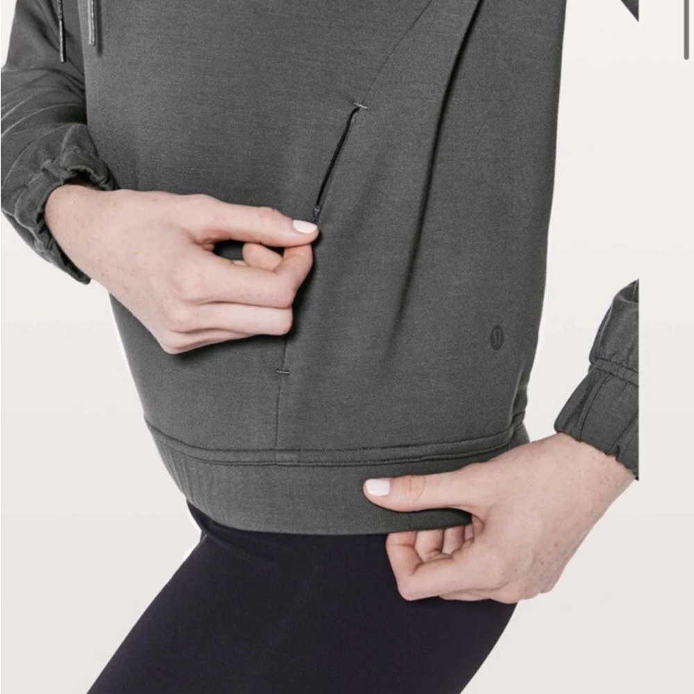 [4]Lululemon Twisted & Tucked Pullover Hoodie Gray - Picture 2 of 7